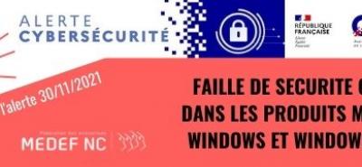 ALERTE CYBERSECURITE - 30/11/2021