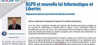 RGPD et nouvelle loi Informatique et Libertés