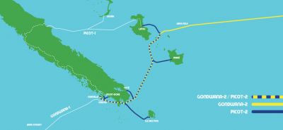 Inauguration du 1er atterrage du second câble sous-marin à Ouémo - OPT-NC